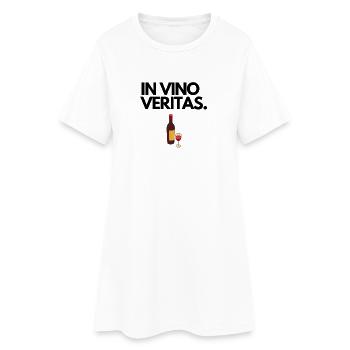 IN VINO VERITAS. - Frauen T-Shirt-Kleid - Weiß - Vorne
