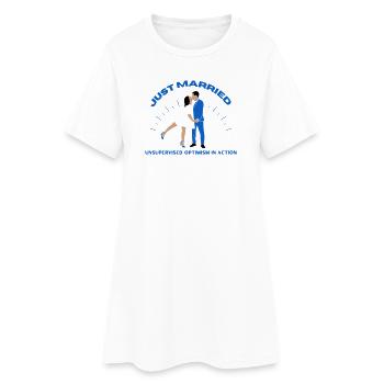 Je viens de me marier | Mariage - Robe T-shirt Femme - blanc - Devant