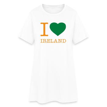 J’AIME L’IRLANDE - Robe T-shirt Femme - blanc - Devant