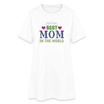 Meilleure maman du monde - Robe T-shirt Femme - blanc - Devant