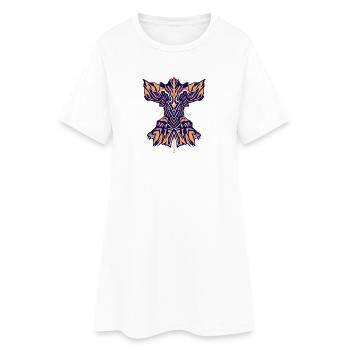 Tiger Mask Orangutan Purp Design - Women’s T-Shirt Dress - white - Front