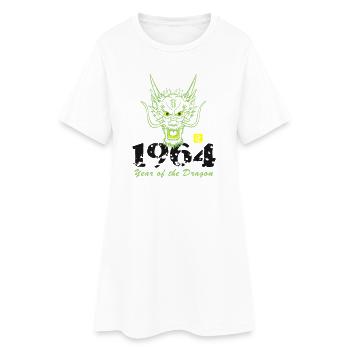 Geburtstagskinder 1964 -2024 in Jahr des Drachen - Frauen T-Shirt-Kleid - Weiß - Vorne