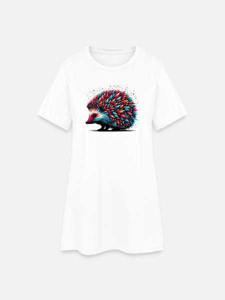 Hérisson - Robe T-shirt Femme - blanc