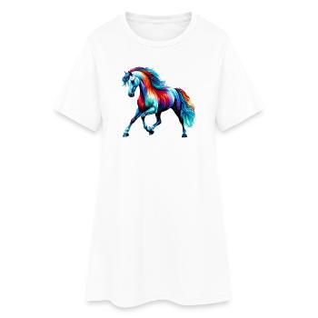 Horse - Women’s T-Shirt Dress - white - Front