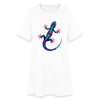 Gecko - Robe T-shirt Femme - blanc - Devant