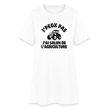 salon de l'agriculture, agriculteur, agricultrice - Robe T-shirt Femme - blanc - Devant