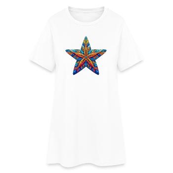 Étoile de mer - Robe T-shirt Femme - blanc - Devant