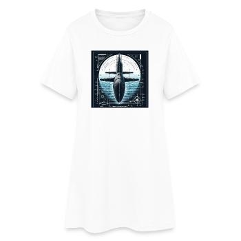 Unterseeboot - Frauen T-Shirt-Kleid - Weiß - Vorne
