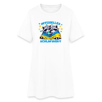 Your cuddly sleeping shirt with a heart for Ukraine - Women’s T-Shirt Dress - white - Front