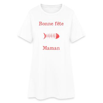 OMA. MUTTERTAG - Frauen T-Shirt-Kleid - Weiß - Vorne