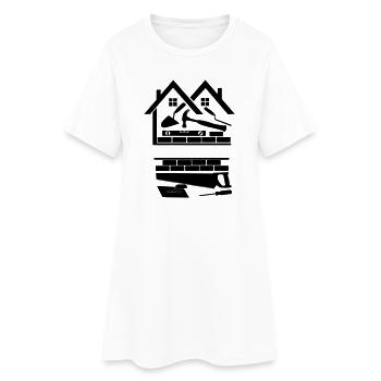 Logo des maisons de l’entreprise de construction - Robe T-shirt Femme - blanc - Devant