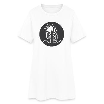 cactus, amour, désert, nature, soleil, cactus, cactus - Robe T-shirt Femme - blanc - Devant