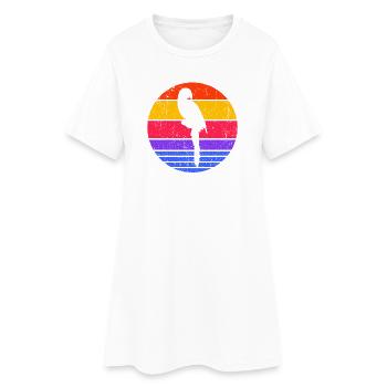 Amoureux Des Oiseaux, Des Animaux, Perroquet, Animal De Compagnie, Amoureux Des Animaux - Robe T-shirt Femme - blanc - Devant