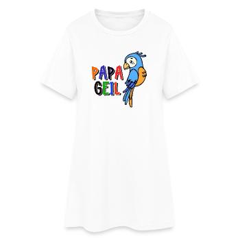 Dschungel Zoo Spruch Zootiere Afrika Papagei - Frauen T-Shirt-Kleid - Weiß - Vorne