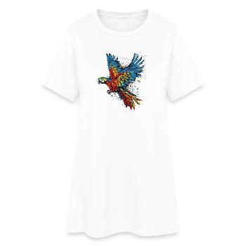 Perroquet, Animal, Oiseau, Animal De Compagnie, Tropical, Afrique, Zoo - Robe T-shirt Femme - blanc - Devant