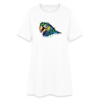 Tierliebhaber Zoo Haustier Tropisch Papagei Vogel - Frauen T-Shirt-Kleid - Weiß - Vorne