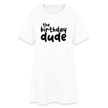 l’anniversaire mec anniversaire garçon guy icône drôle - Robe T-shirt Femme - blanc - Devant