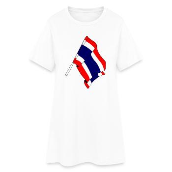Drapeau de la Thaïlande - Robe T-shirt Femme - blanc - Devant