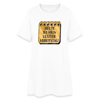 ABSCHIED KOLLEGEN - LETZTER ARBEITSTAG - Frauen T-Shirt-Kleid - Weiß - Vorne