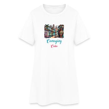 Design de vacances à Camagüey à Cuba - Robe T-shirt Femme - blanc - Devant