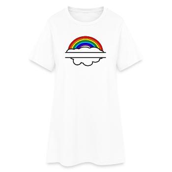 Bannière de nom de nuage arc-en-ciel - Robe T-shirt Femme - blanc - Devant