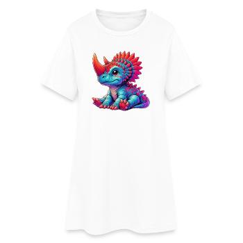 Dinosaur - Women’s T-Shirt Dress - white - Front