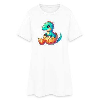 Dinosaur - Women’s T-Shirt Dress - white - Front