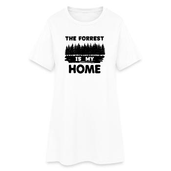 Déclaration de l’arbre forestier forestier bûcheron boiseries - Robe T-shirt Femme - blanc - Devant