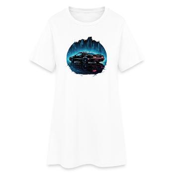 Voiture en kit - Robe T-shirt Femme - blanc - Devant