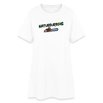 Solid Yard Wood Saw Statement Lumberjack Forestry - Women’s T-Shirt Dress - white - Front