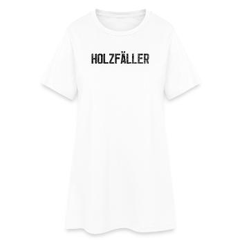 Bûcheron Disant Travail du bois Tronçonneuse - Robe T-shirt Femme - blanc - Devant