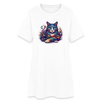 Cat - Women’s T-Shirt Dress - white - Front