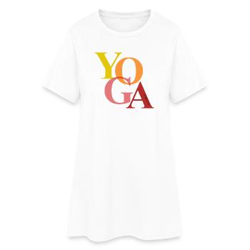 YOGA - Robe T-shirt Femme - blanc - Devant