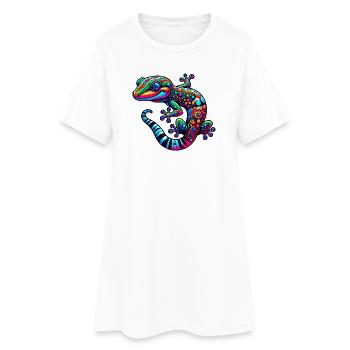 Gecko - Robe T-shirt Femme - blanc - Devant