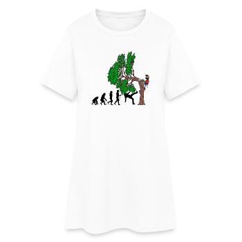 Tree Evolution Bois Bûcheron Forêt de bûcherons - Robe T-shirt Femme - blanc - Devant
