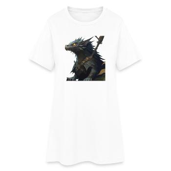 Illustration du guerrier dragon - Robe T-shirt Femme - blanc - Devant