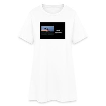Streetwear Sunset ?Yes Please ! - Robe T-shirt Femme - blanc - Devant
