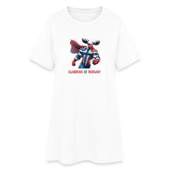Les Gardiens de Norvège Elk - Robe T-shirt Femme - blanc - Devant