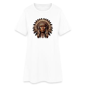 Amérindien Peau rouge d’Amérique - Robe T-shirt Femme - blanc - Devant