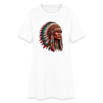 Amérindien Peau rouge d’Amérique - Robe T-shirt Femme - blanc - Devant