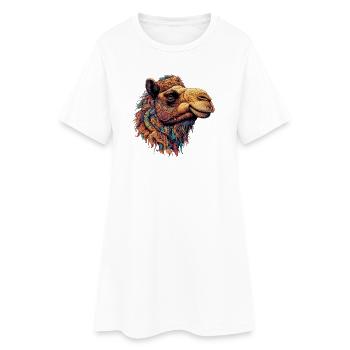 Chameau - Robe T-shirt Femme - blanc - Devant