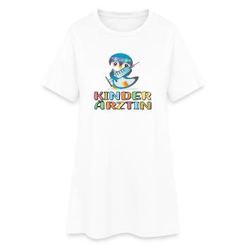 Kinderärztin Medizinerin Kinderheilkunde - PINGUIN - Frauen T-Shirt-Kleid - Weiß - Vorne