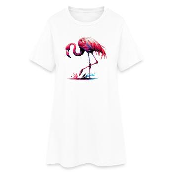 Flamingo - Women’s T-Shirt Dress - white - Front