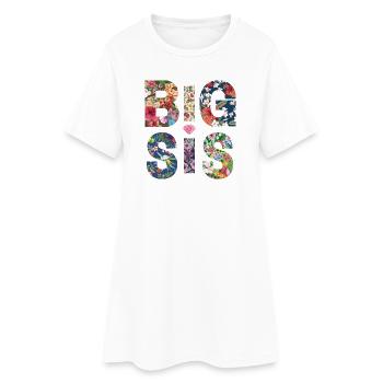 BIG SIS - Soeur - Grande Soeur - Look de partenaire - Robe T-shirt Femme - blanc - Devant