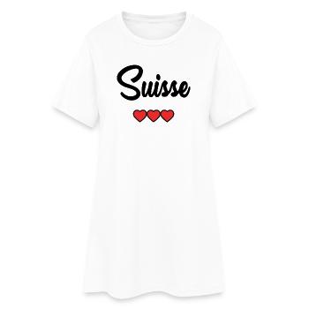 SUISSE - Robe T-shirt Femme - blanc - Devant
