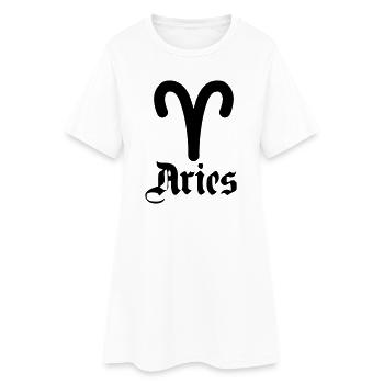 Sternzeichen Logo Widder - Frauen T-Shirt-Kleid - Weiß - Vorne