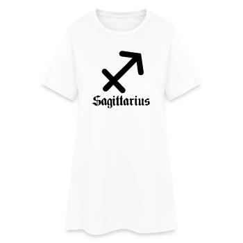 Boogschutter Schütze - Frauen T-Shirt-Kleid - Weiß - Vorne