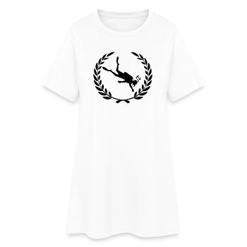 Plongeur sous l’eau dans une couronne de laurier - Robe T-shirt Femme - blanc - Devant