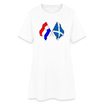 Drapeau des Pays-Bas et drapeau de l’Écosse - Robe T-shirt Femme - blanc - Devant