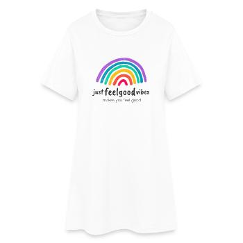 JustFeelgoodVibes Signature - Robe T-shirt Femme - blanc - Devant